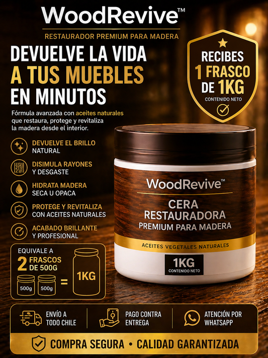 Cera restauradora premium de madera WoodRevive